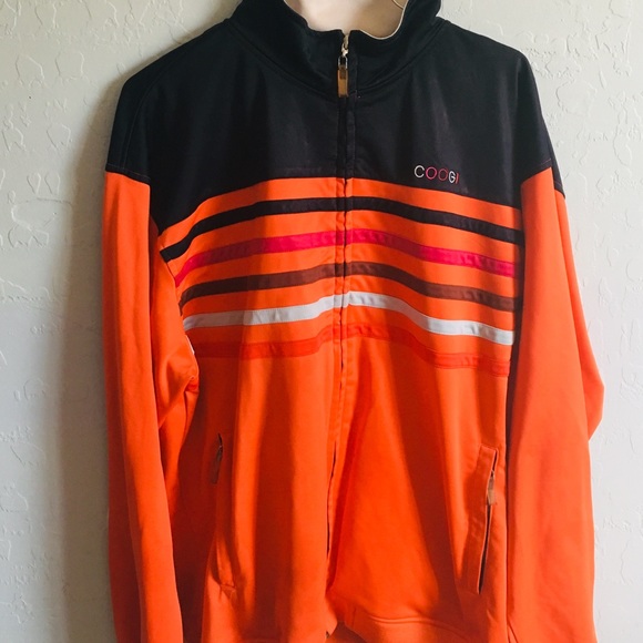 COOGI brand orange striped jacket authentic mens L